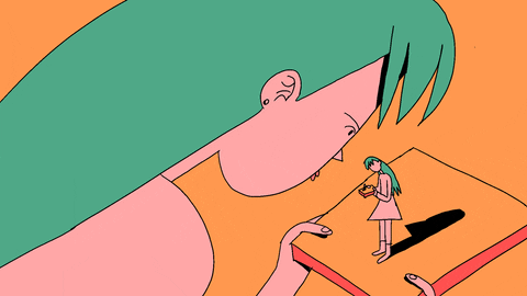 Cartoon Self Awareness And Reflection GIF