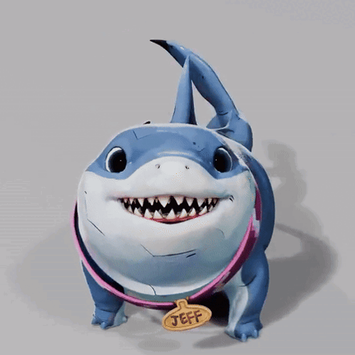 Cartoon Shark Tagged Jeff GIF