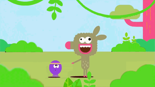 Cartoon Sheep and Frog