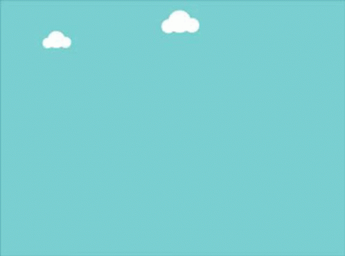 Cartoon Sheep Smiling At Sky And Clouds GIF