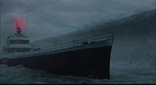 Cartoon Ship Sinking All Screaming GIF