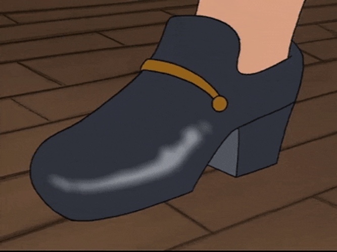 Cartoon Shoe Polishing GIF