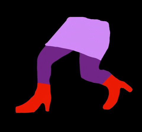 Cartoon Shoes Strolling GIF