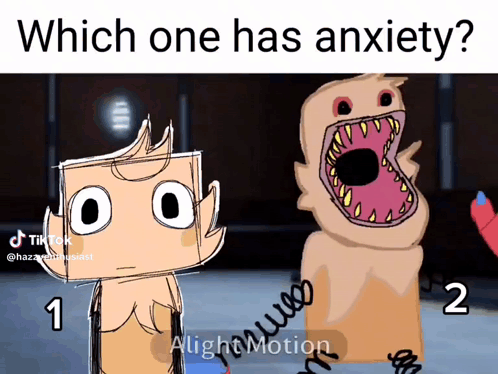Cartoon Showing Anxiety