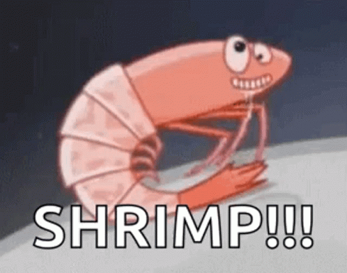 Cartoon Shrimp Standing With Shrimp !!! GIF