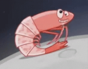 Cartoon Shrimp With Big Smile GIF