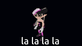 Cartoon Sitting On Stool Eating Sandwich La La La GIF