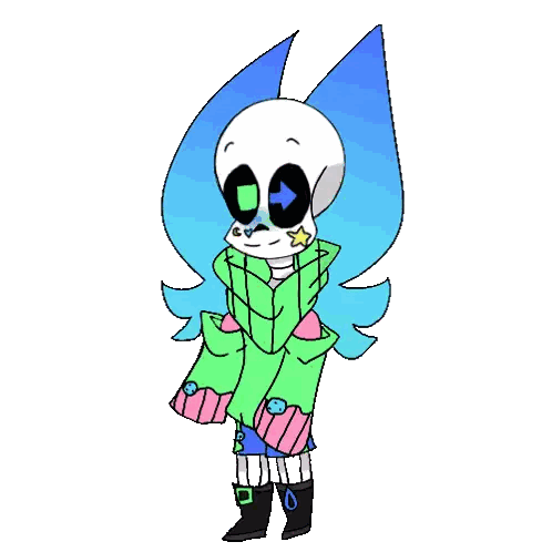 Cartoon Skeleton With Green Scarf and Boots