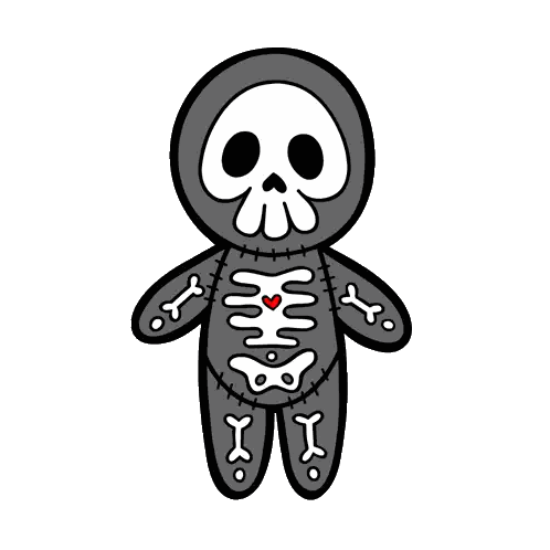 Cartoon Skeleton With Heart