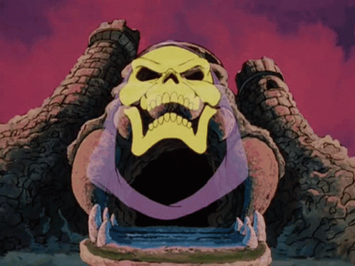 Cartoon Skull with Purple Scarf