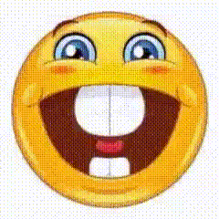 Cartoon Smiley Face Missing Teeth