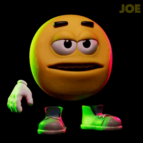 Cartoon Smiley Face Saying Joe GIF