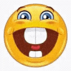 Cartoon Smiley Face with Big Teeth