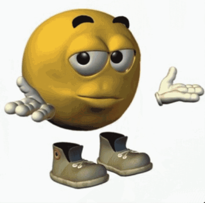 Cartoon Smiley Face With Shoes and Gloves