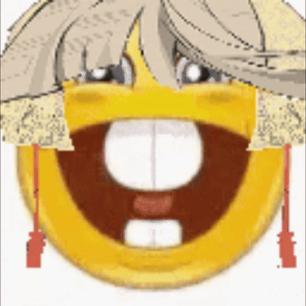 Cartoon Smiley Face With Straw Hat