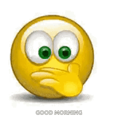 Cartoon Smiley Holding Red Heart Saying Good Morning GIF