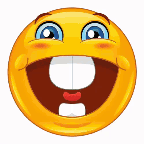 Cartoon Smiley With Big Smile and Missing Teeth