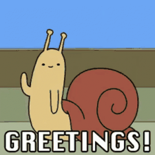 Cartoon Snail Greeting Cactus GIF