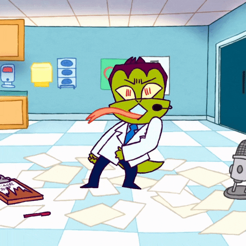 Cartoon Snake Crazy Dancing GIF