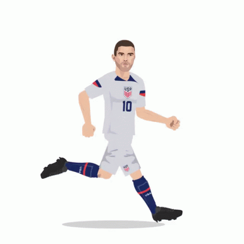 Cartoon Soccer Player Number 10 GIF