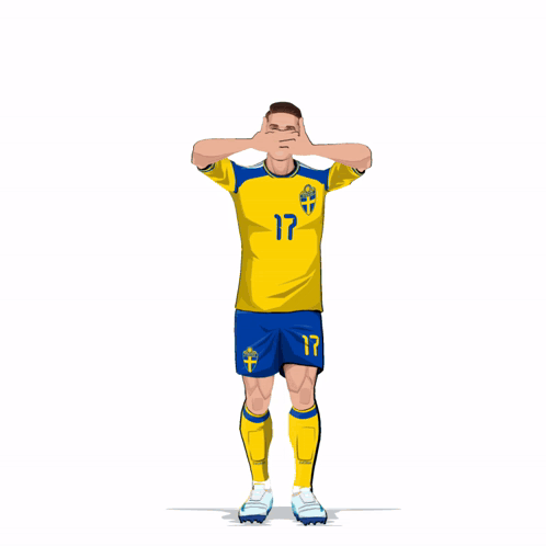 Cartoon Soccer Player Number 17