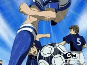 Cartoon Soccer Player With Number 5 on Shirt