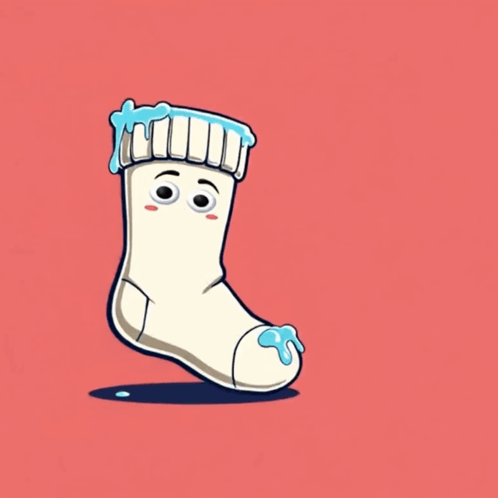 Cartoon Sock Face Saying Smoist
