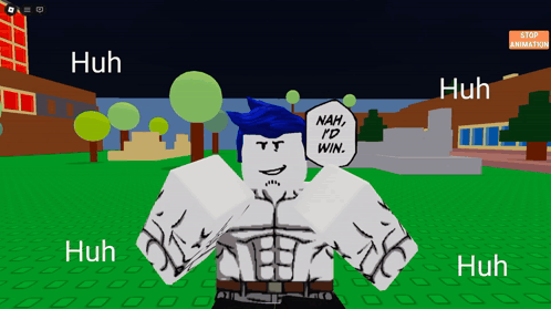 Cartoon Speech Bubble Saying Nah I D Win GIF