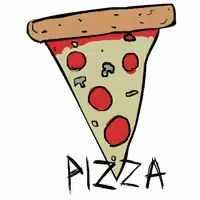 Cartoon Spinning Pizza Slice GIF