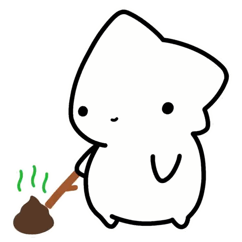 Cartoon Squid Holding Shovel