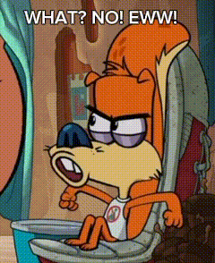 Cartoon Squirrel Saying What No