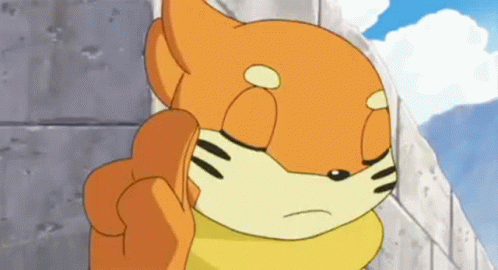 Cartoon Squirrel Standing Next to Wall Making Face