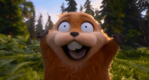 Cartoon Squirrel with Big Eyes