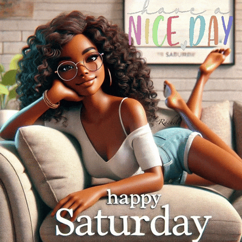 Cartoon Squirrel with It's Saturday Sign