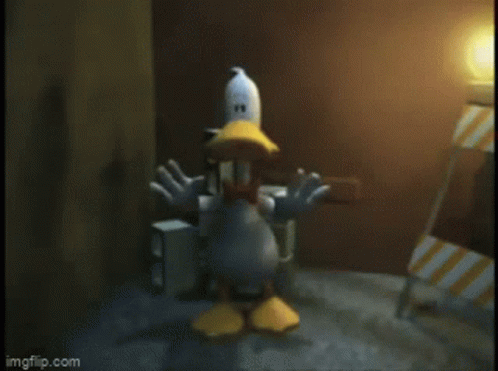 Cartoon Standing in Front of To Be Continued Sign