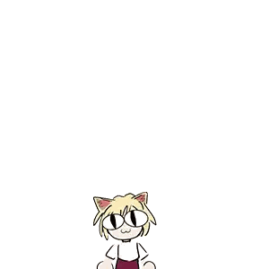 Cartoon Standing Next to Red Brick