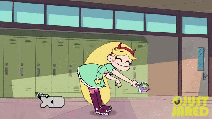 Cartoon Star Making A Rainbow GIF