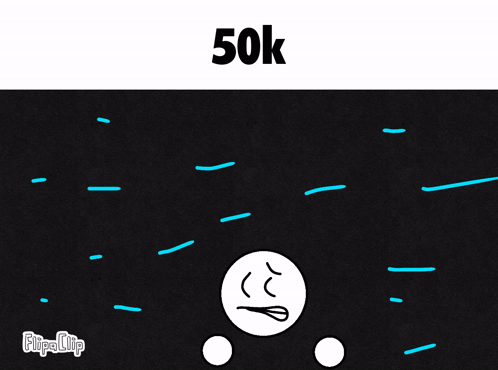 Cartoon Stick Figure With 50K GIF