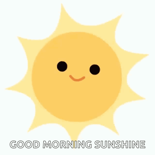 Cartoon Sun Face Saying Good Morning Sunshine
