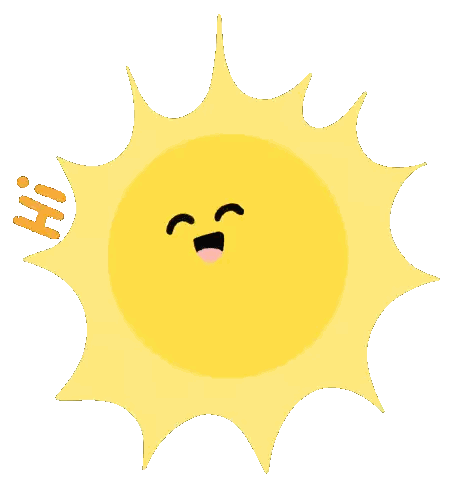 Cartoon Sun Saying Hi