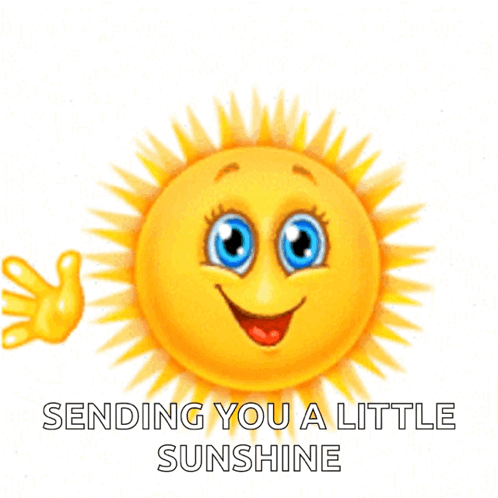 Cartoon Sun Sending Sunshine GIF