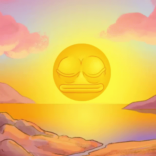 Cartoon Sun With Smiley Face Behind It GIF