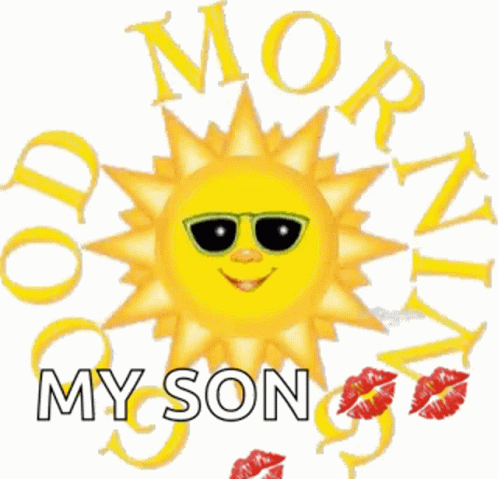 Cartoon Sun With Sunglasses Good Morning Son GIF