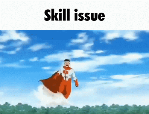 Cartoon Superhero Flying Skill Issue