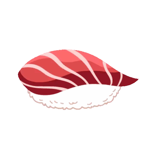 Cartoon Sushi Piece