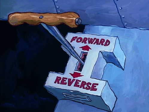 Cartoon Switch Saying Reverse and Forward