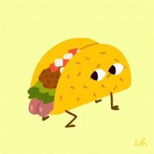 Cartoon Taco Walking GIF