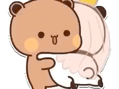 Cartoon Teddy Bear Hugging Sheep