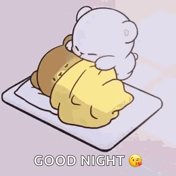 Cartoon Teddy Bear Lying On Bed GIF