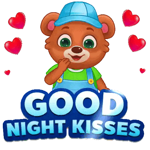 Cartoon Teddy Bear Saying Good Night